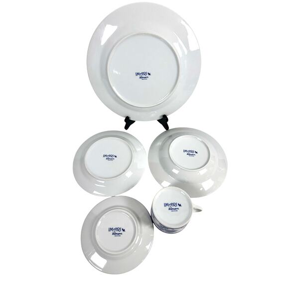 Imari Blossom China Retired Blue White Floral Butterfly 5-PC Place Setting-Rare! - Picture 7 of 9